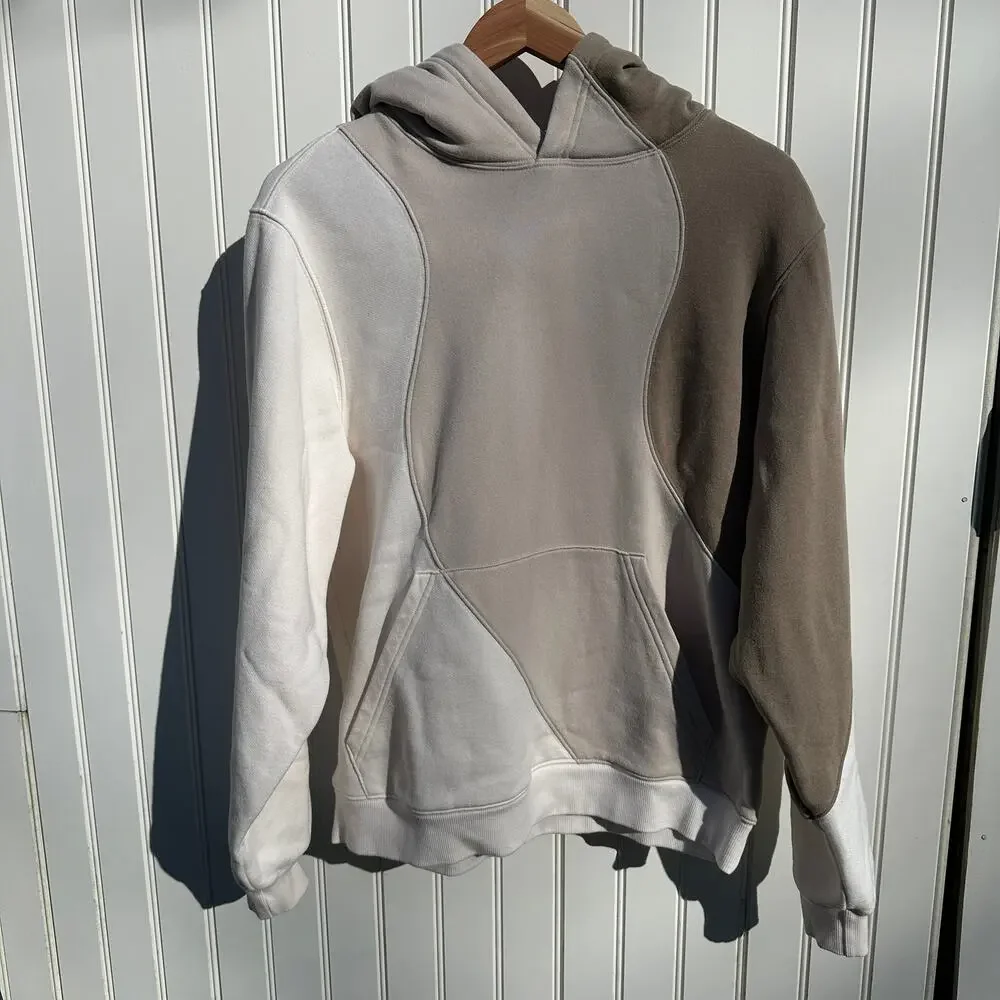 Alo Yoga Make Waves Hoodie Ivory Bone Gravel XS Womens / XXS Mens Sweatshirt EUC - Picture 2 of 16